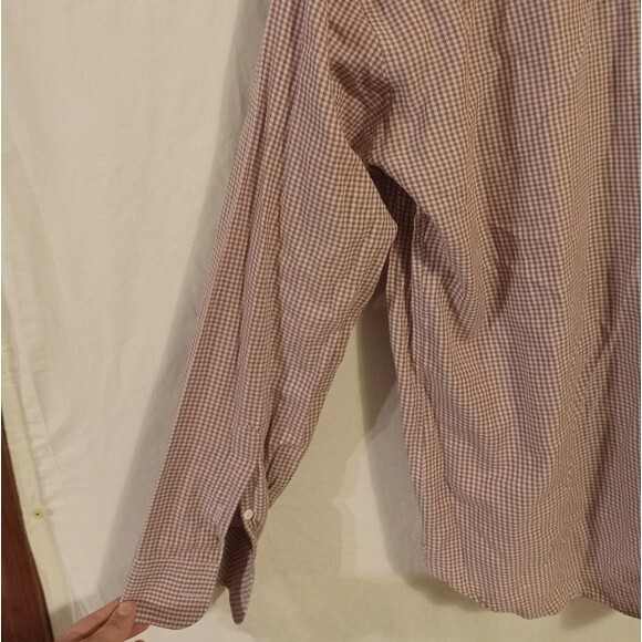 Billy Reid Gingham Cotton Button Up Shirt - Picture 7 of 7